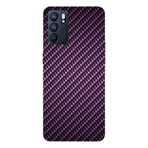 Coque Oppo Reno6 5G Texture Carbone Violet