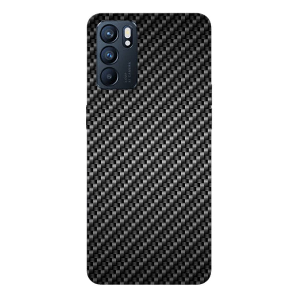 Coque Oppo Reno6 5G Fibre Carbone Noir Composite