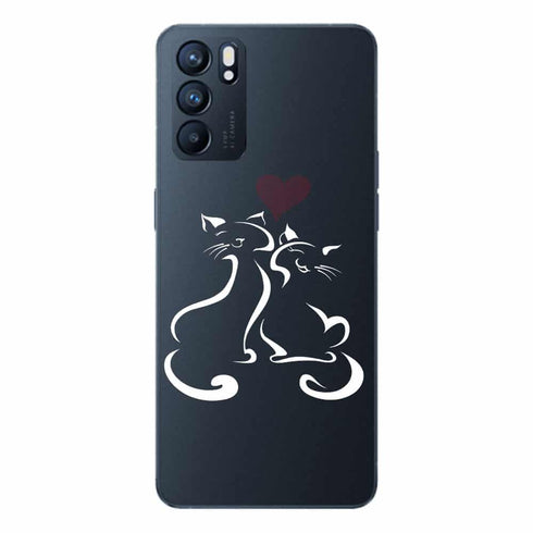 Coque Oppo Reno6 5G Cats Love