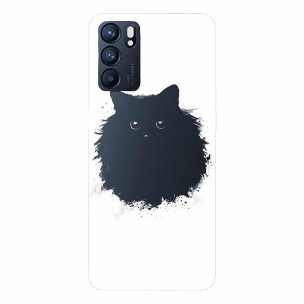 Coque Oppo Reno6 5G Chat Noir