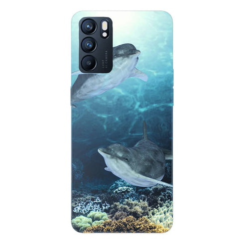 Coque Oppo Reno6 5G Dauphins Heureux