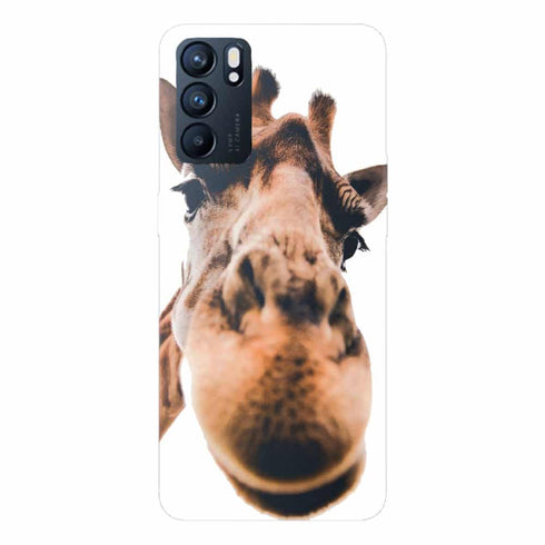 Coque Oppo Reno6 5G Drôle de Girafe