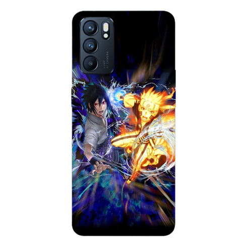 Coque Oppo Reno6 5G Fight Naruto Sasuke