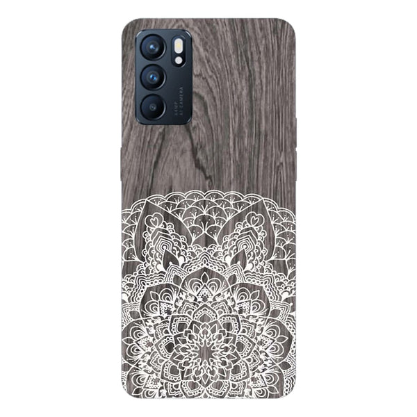 Coque pour Oppo Reno6 5G Floral Lacet Bois