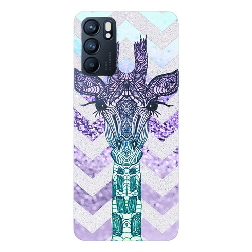 Coque Oppo Reno6 5G Girafe Glitter