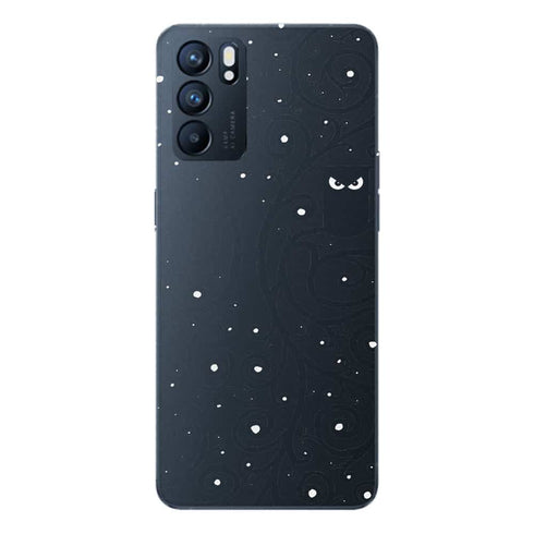 Coque Oppo Reno6 5G Hibou Noir et Blanc