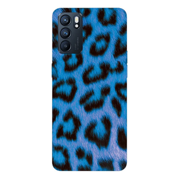 Coque Oppo Reno6 5G Imprimé Leopard Bleu Outre Mer