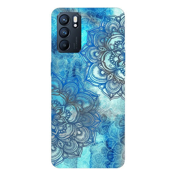 Coque pour Oppo Reno6 5G Blue Lost Mandala