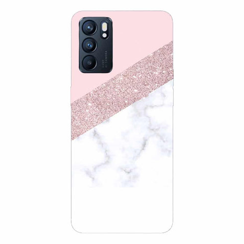 Coque Oppo Reno6 5G Marbre Cristal Rose
