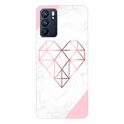 Coque Oppo Reno6 5G Love Room Marbré