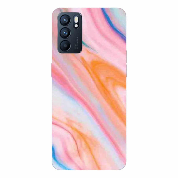 Coque Oppo Reno6 5G Marbre Corail d'Australie