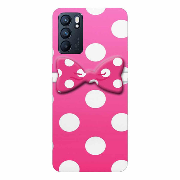 Coque pour Oppo Reno6 5G Minnie Noeud Rose
