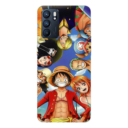 Coque Oppo Reno6 5G One Piece Team Chapeau de Paille