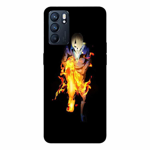 Coque Oppo Reno6 5G One Piece Sanji Jambe En Feu