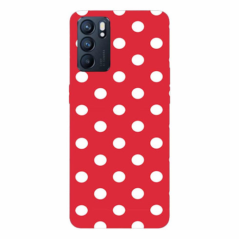Coque pour Oppo Reno6 5G Rouge à Pois