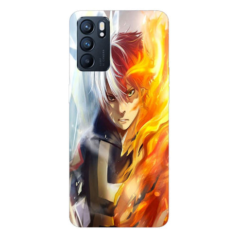 Coque Oppo Reno6 5G Shoto todoroki ice and fire