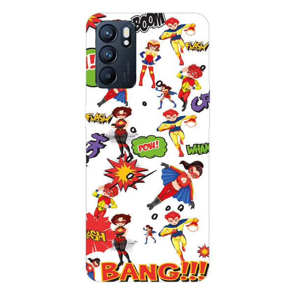 Coque Oppo Reno6 5G Super Hero Blanc