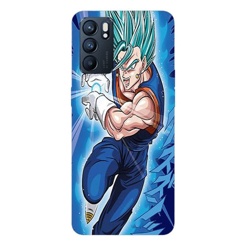 Coque Oppo Reno6 5G Super Vegeta Bleu
