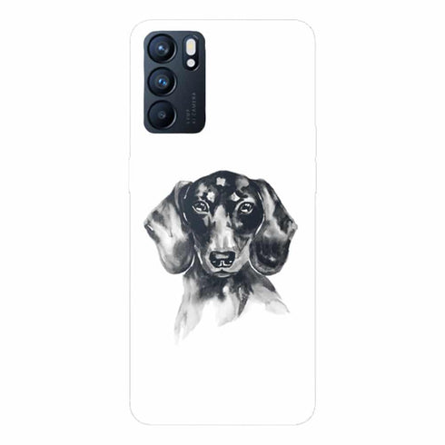 Coque Oppo Reno6 5G Teckel Black and White
