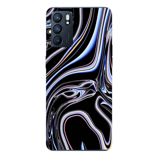 Coque Oppo Reno6 5G Psychadellique Noir