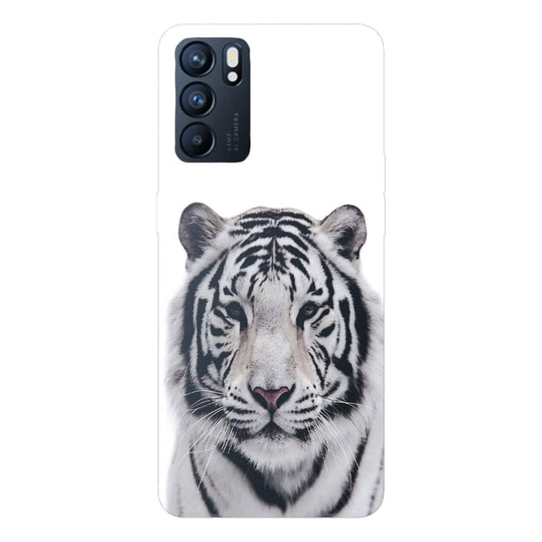 Coque Oppo Reno6 5G Tigre Blanc