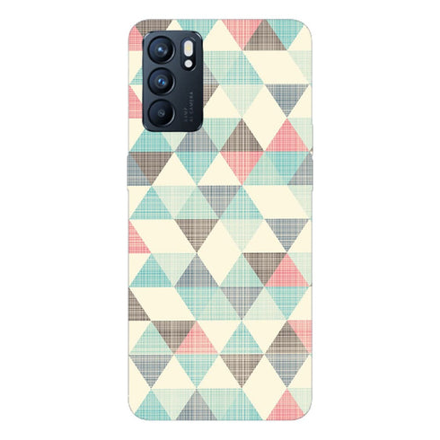 Coque pour Oppo Reno6 5G Triangles Vintage