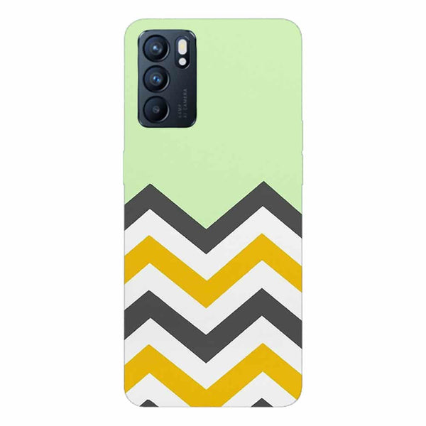 Coque Oppo Reno6 5G originale Zig Zag Menthe