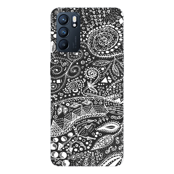 Coque pour Oppo Reno6 5G Aztec bw handmade