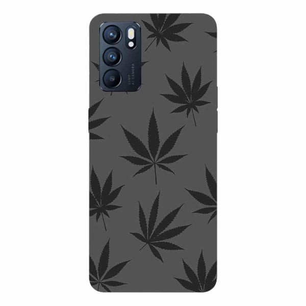 Coque pour Oppo Reno6 5G Canabis Leaf Pattern
