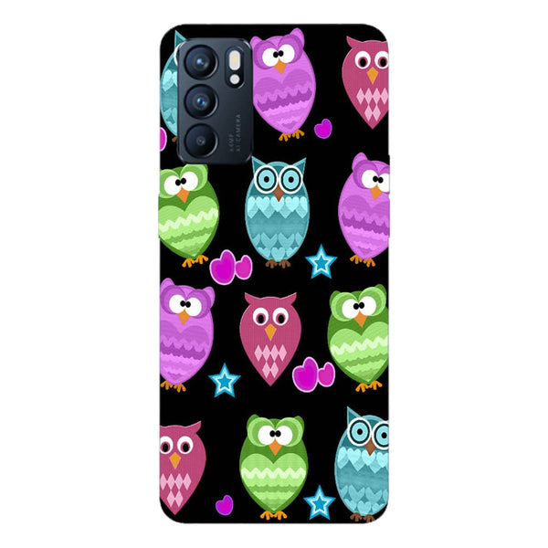 Coque pour Oppo Reno6 5G Funky owls