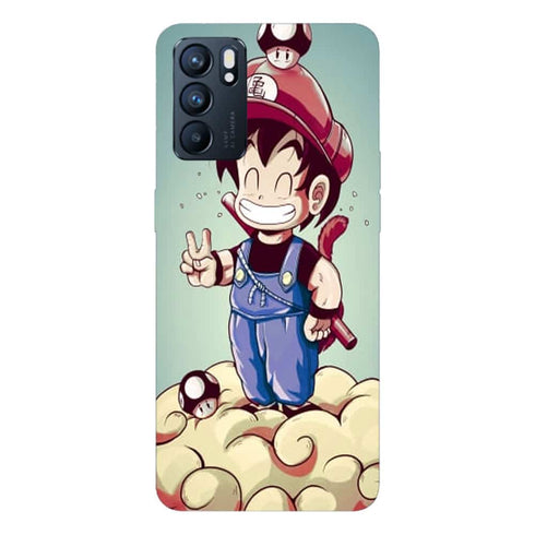 Coque Oppo Reno6 5G Goku Mario Bross
