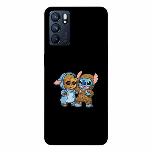 Coque Oppo Reno6 5G Groot x Stitch