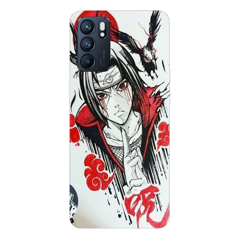 Coque Oppo Reno6 5G Itachi Blood Eyes Raven