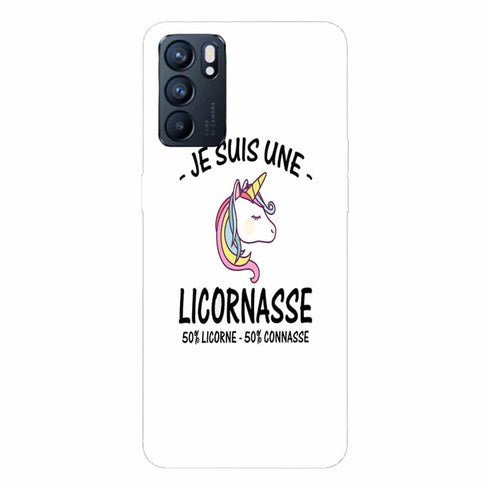 Coque Oppo Reno6 5G Je suis une Licornasse