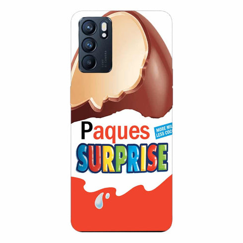 Coque Oppo Reno6 5G Joyeuse paques Inspired by Kinder Surprise