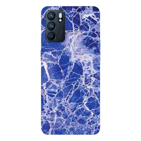 Coque Oppo Reno6 5G Marbre Bleu Turquoise