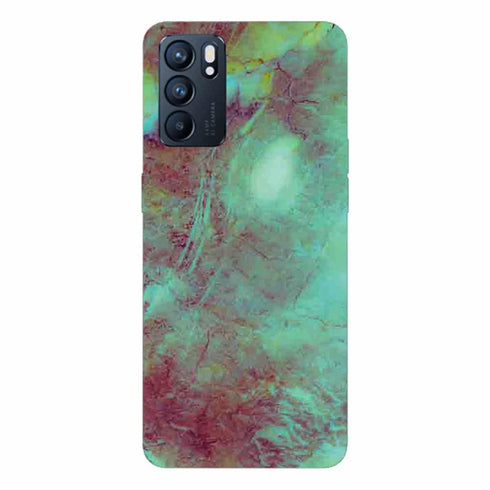 Coque Oppo Reno6 5G Vert Emeraude Marbré