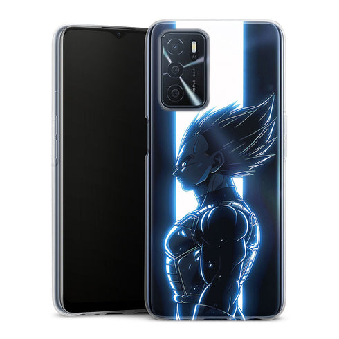 Coque personnalisée Oppo Manga premium, design Vegeta puissance, collection Dragon Ball noir et Blanc