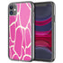 Pelage Girafe, Coque pour iPhone en Verre Trempé personnalisée Pelage Girafe Rose