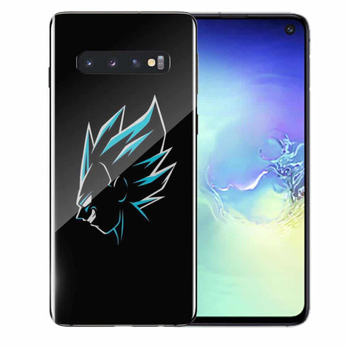 Coque antichocs Plexiglass pour Samsung S10 design Vegeta Blue