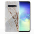 Coque en Plexi-glass pour Samsung S10 Motif Marbre Blanc Gold