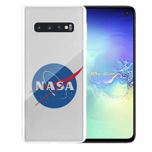 Coque de Plexiglass pour Samsung S10, S10E, S10 Plus Motif Logo Nasa
