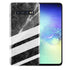 Coque incassable en Plexi S10 motif Rayures Marbre noir