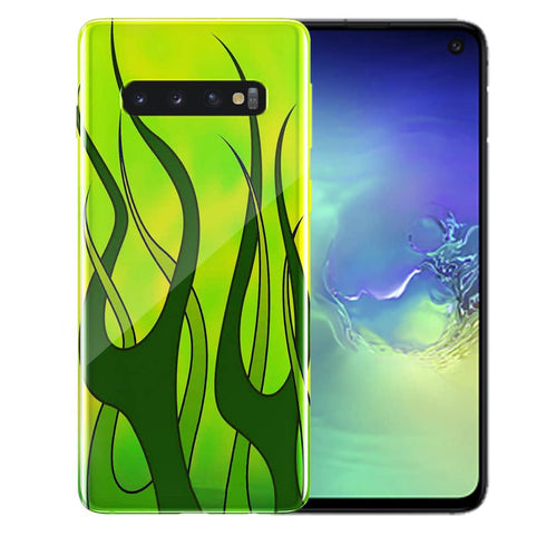 Coque Plexiglas pour S10 Tribal flammes vertes game of thrones