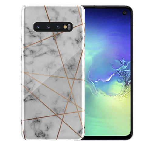 Coque Plexi S10 Geometric Triangles in blush and rose gold