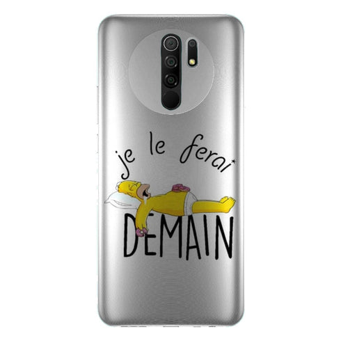 Coque Xiaomi Redmi 9 Je le Ferai demain Homer Donuts - XIAOMI REDMI 9