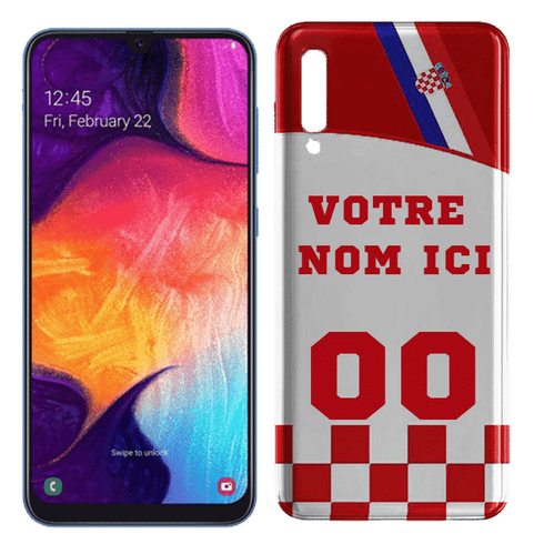 Coque Samsung Galaxy A50 Foot Croatie - Housse a personnaliser