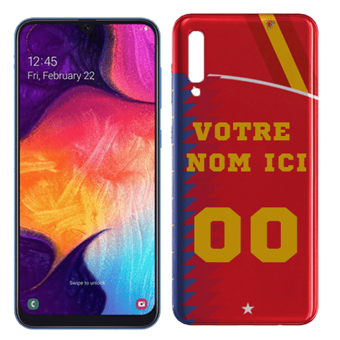 Coque Samsung A50 Foot Espagne a Personnaliser comme le maillot de la ROJA
