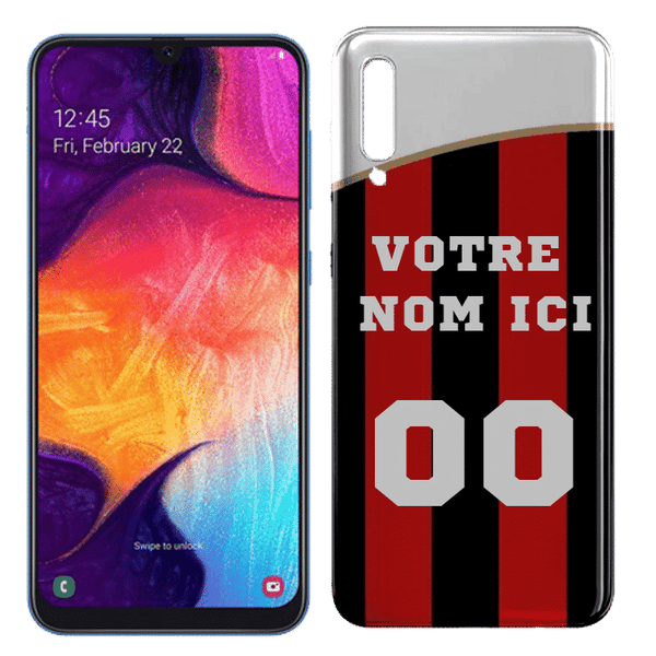 Coque Samsung A50 Foot Nice a personnaliser, style Maillot de l' OGC
