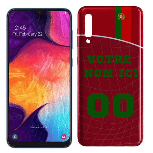 Coque Samsung A50 Foot Portugal a personnaliser comme le maillot de la Selecção das quinas